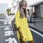 Long Sleeve Button-Up Bikini Cover Up for Women with Pockets