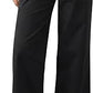 Eddoyee Women's High Waisted Wide Leg Cropped Pants, Elastic Waist Ankle Casual Pants