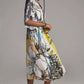 V-Neck Floral Beach Kaftan Dress: Swimsuit Cover Up