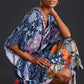 V-Neck Floral Beach Kaftan Dress: Swimsuit Cover Up