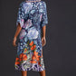 V-Neck Floral Beach Kaftan Dress: Swimsuit Cover Up
