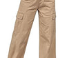 Eddoyee Women's High Waisted Wide Leg Cargo Jeans, Stretch Baggy Drawstring Ankle Pants with 6 Pockets
