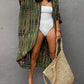 Plus Size Tie-Dye Beach Cardigan: Women's Swimsuit Cover Up