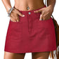Eddoyee Women's Y2k Denim Skort, Stretchy Mini Jean Skirt with Built-in Shorts and Pockets