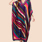 V-Neck Print Beach Caftan for Women with Side Split