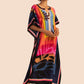 V-Neck Print Beach Caftan for Women with Side Split