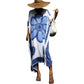 Print Plus Size V-Neck Kaftan Swimsuit Cover Up for Women