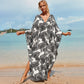Plus Size Zebra Print Beach Caftan Dress