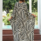 Zebra Print Plus Size Beach Kaftan Cover-Up