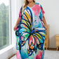 Print Long Kaftan Dress - Women's Beach Loungewear
