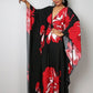 Plus Size Batwing Sleeve Beach Kaftan Swimsuit Cover Ups