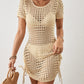 Sexy Mesh Knit Beach Cover Up - Women's Short Tunic