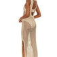 Women's Crochet Sleeveless Swimsuit Cover Up Beach Dress