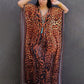 V-Neck Caftan Swimsuit Cover Up: Sexy Beach Kaftan Dress