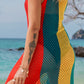 Women's Hollow Out Crochet Swimsuit Cover Up Dress, Multi Color