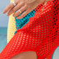Women's Hollow Out Crochet Swimsuit Cover Up Dress, Multi Color
