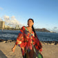 Plus Size Floral Print Kaftan Swimwear Cover-Up with Side Split