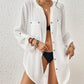 Long Sleeve Button-Down Swimsuit Cover-Up for Women