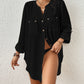 Long Sleeve Button-Down Swimsuit Cover-Up for Women