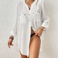 Long Sleeve Button-Down Swimsuit Cover-Up for Women