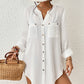 Long Sleeve Button-Down Swimsuit Cover-Up for Women
