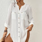 Long Sleeve Button-Down Swimsuit Cover-Up for Women
