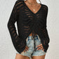 Long Sleeve Sexy Beach Bikini Crochet Cover Up