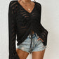 Long Sleeve Sexy Beach Bikini Crochet Cover Up