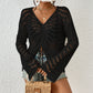 Long Sleeve Sexy Beach Bikini Crochet Cover Up