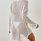 Long Sleeve Crochet Beach Dress for Women - Sexy Swim Cover-Up