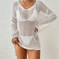 Long Sleeve Crochet Beach Dress for Women - Sexy Swim Cover-Up