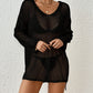 Long Sleeve Crochet Beach Dress for Women - Sexy Swim Cover-Up