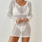 Long Sleeve Crochet Beach Dress for Women - Sexy Swim Cover-Up