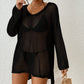 Long Sleeve Crochet Beach Dress for Women - Sexy Swim Cover-Up