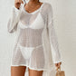 Long Sleeve Crochet Beach Dress for Women - Sexy Swim Cover-Up
