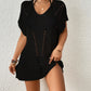 Women's Short Sleeve Crochet Swimsuit Cover Up
