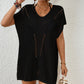 Women's Short Sleeve Crochet Swimsuit Cover Up