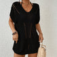 Women's Short Sleeve Crochet Swimsuit Cover Up