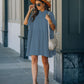 Women's Navy Button-Down Beach Cover-Up