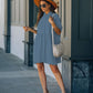 Women's Navy Button-Down Beach Cover-Up