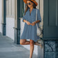 Women's Navy Button-Down Beach Cover-Up