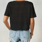 Short Sleeve Crochet Swim Cover Up for Women