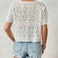 Short Sleeve Crochet Swim Cover Up for Women