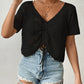 Short Sleeve Crochet Swim Cover Up for Women