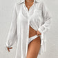 Women's Long Sleeve Button-Down Beach Cover-Up