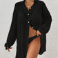 Women's Long Sleeve Button-Down Beach Cover-Up