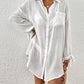 Women's Long Sleeve Button-Down Beach Cover-Up
