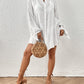 Women's Long Sleeve Button-Down Beach Cover-Up