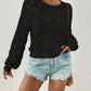 Long Sleeve Crochet Swim Cover Up for Women with Hollow Out Mesh Top