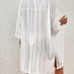 V-Neck Button-Down Beach Bikini Cover Up for Women